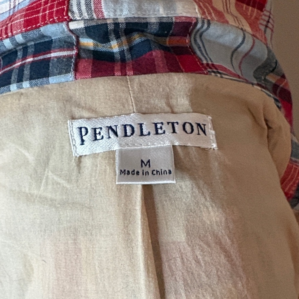 Pendleton Plaid Patchwork Cotton Blend Jacket - R… - image 8